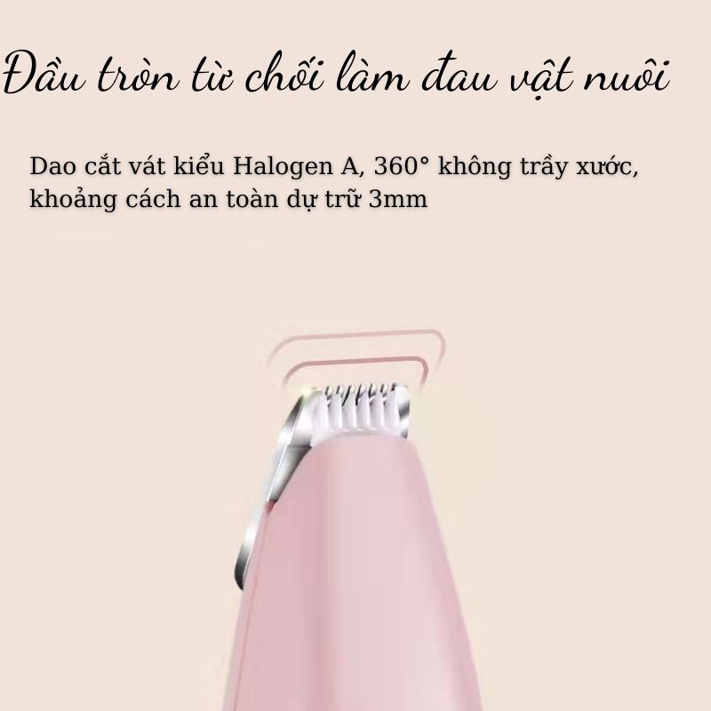 Dụng cụ tỉa lông, cạo lông bàn chân chó mèo mini, chống ồn và stress cho thú cưng - Tông đơ pet