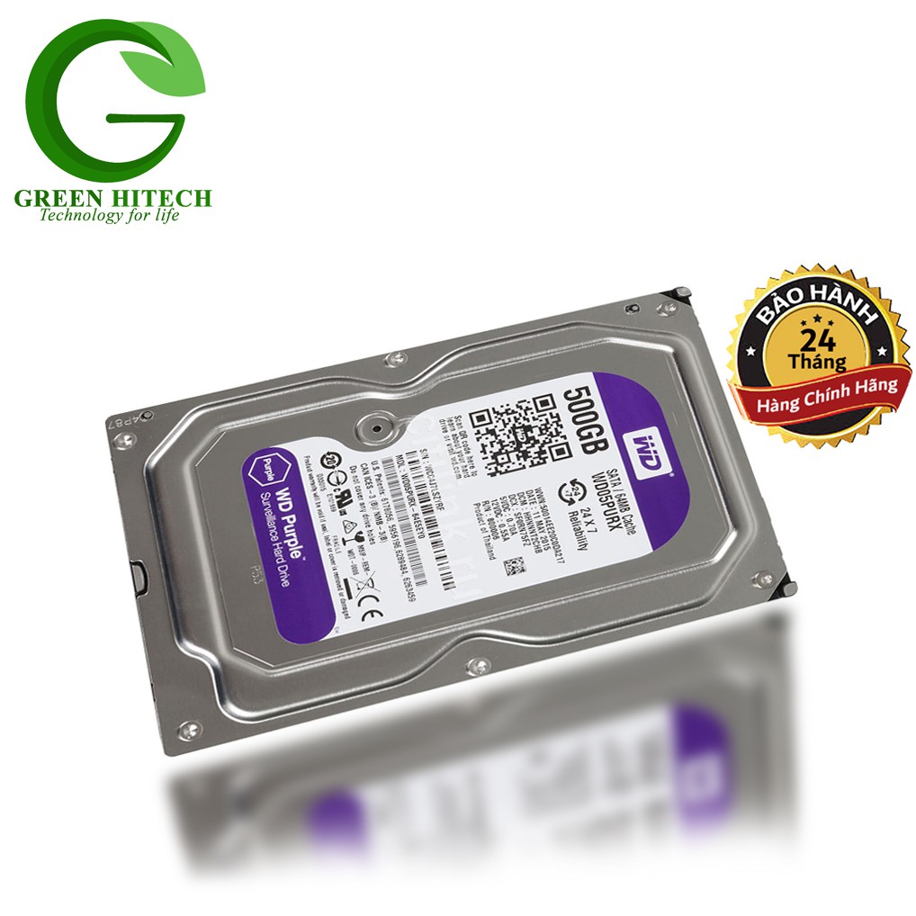 Ổ cứng dùng cho Camera WD PURPLE 500GB - Hàng chính hãng BH 2 Năm - 1 đổi 1 | BigBuy360 - bigbuy360.vn