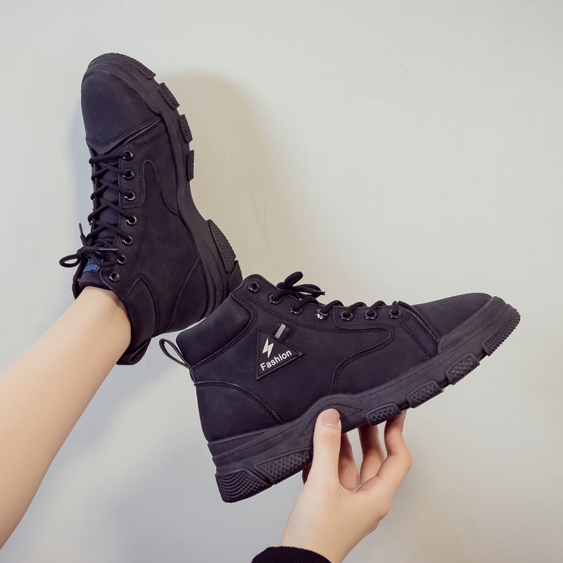 Đôi giày bốt phong cách Martin cổ ngắn thời trang theo phong cách Anh sành điệu cho nữ | BigBuy360 - bigbuy360.vn