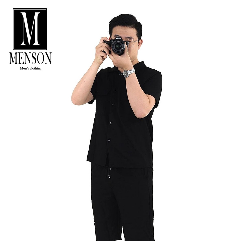 ⭐️HÀNG LOẠI 1⭐️Bộ Đũi Nam Cổ Bẻ Cao Cấp mùa hè - Sét đũi nam chất mát mặc ở nhà, mặc đi chùa - MENSON M322 | BigBuy360 - bigbuy360.vn