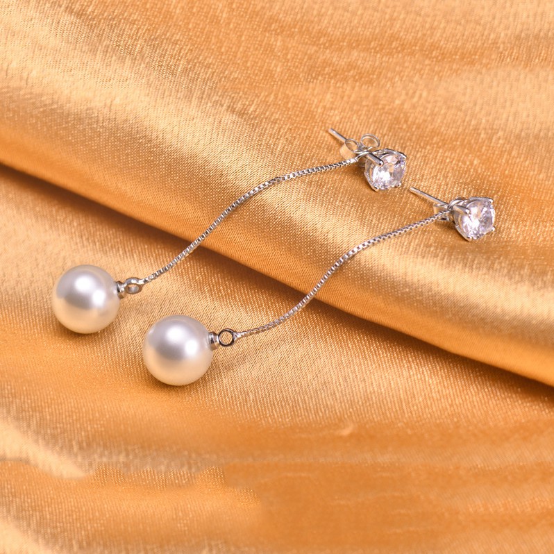 Bông tai nữ thả tòng teng đính đá thời trang XB-B21 - Bảo Ngọc Jewelry