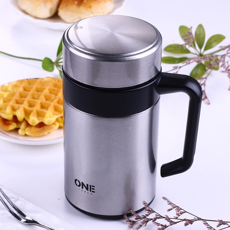 Cốc Uống Nước ONEISALL Cách Nhiệt Với Bộ Lọc Chân Không Bằng Thép Không Gỉ 400ml