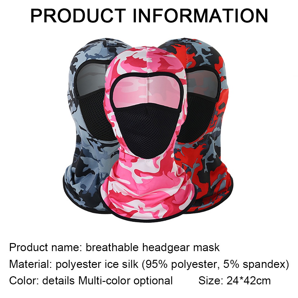 Vỏ Trùm Mặt Bằng Lụa Lạnh Chống Nắng Cho Hoạt Động Ngoài Trời