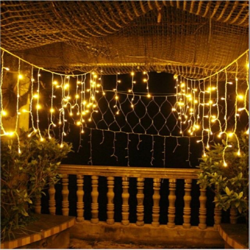 Đèn nháy thả mành 5m,24 sợi mành mỗi sợi 50cm - 60cm - 70cm