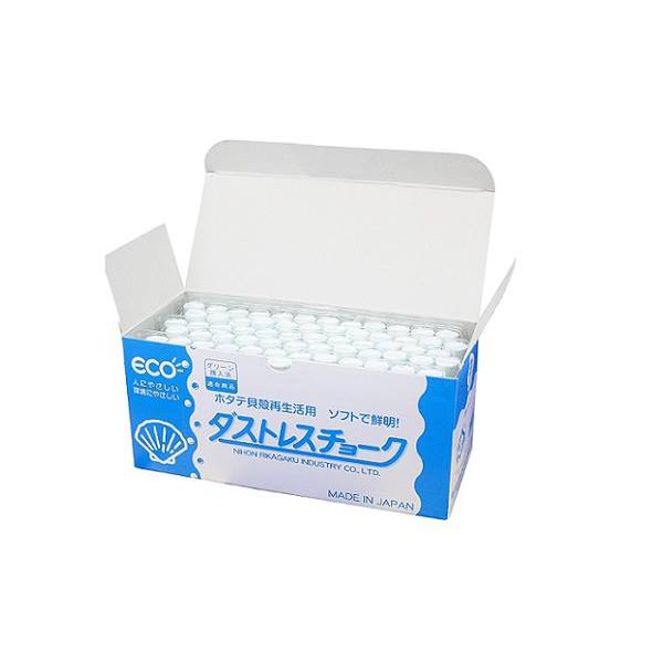 Phấn viết bảng không bụi Rikagaku Nhật Bản hộp 72 viên ( làm từ vỏ sò)