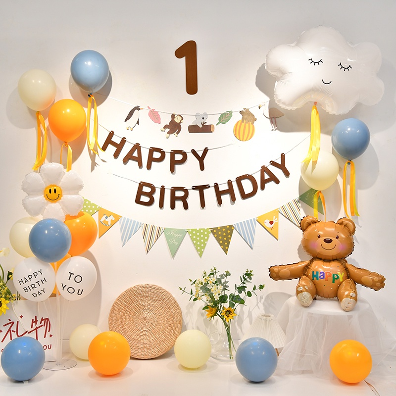 Bộ Bong Bóng Hình Khủng Long Trang Trí Tiệc Sinh Nhật Cho Bé