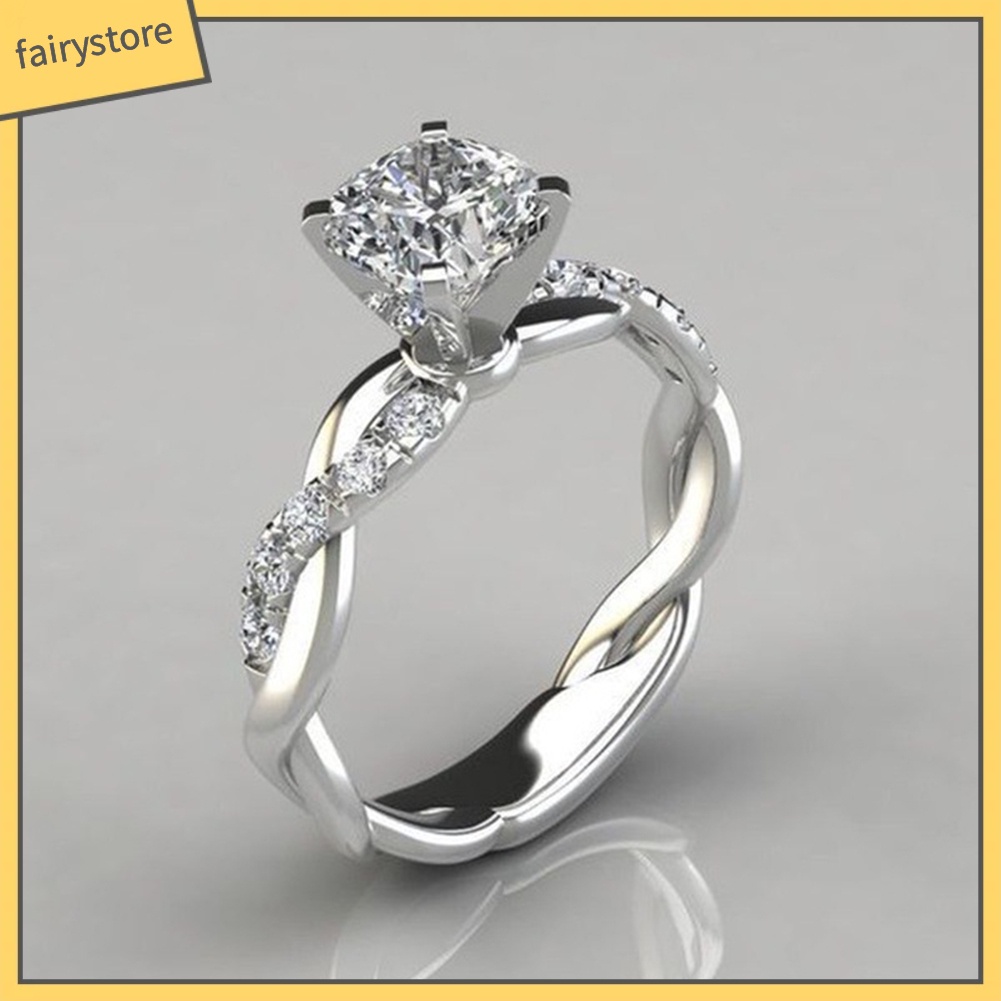 Nhẫn Hợp Kim Đính Đá Lấp Lánh Cho Nữ