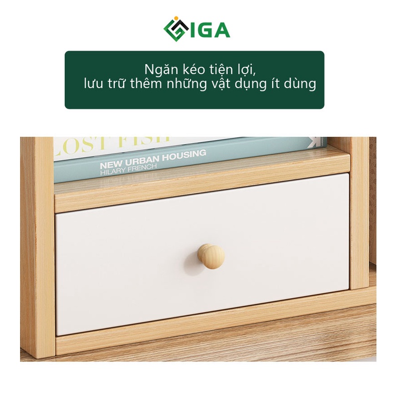 [Mã 55LIFESALE giảm 10% đơn 99K] Kệ sách để bàn, giá sách kết hợp ngăn kéo tiện dụng - GP176