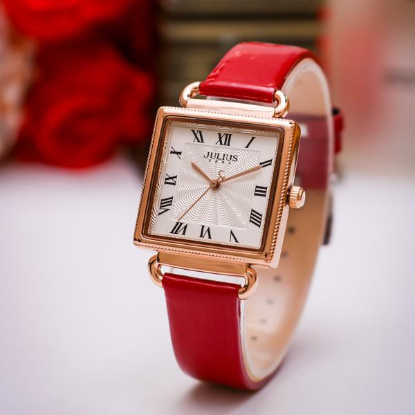 Đồng hồ nữ JA-1266C Julius Hàn Quốc dây da ( nhiều màu )
