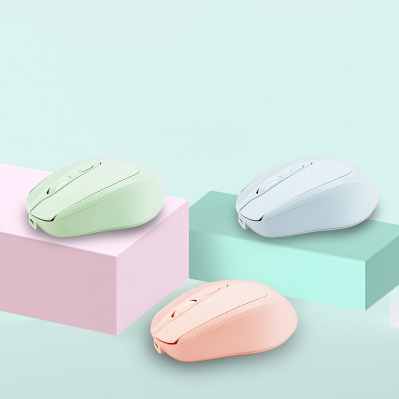 Chuột không dây Bluetooth có cáp sạc 2.4ghz không gây tiếng ồn cho Pc/Laptop