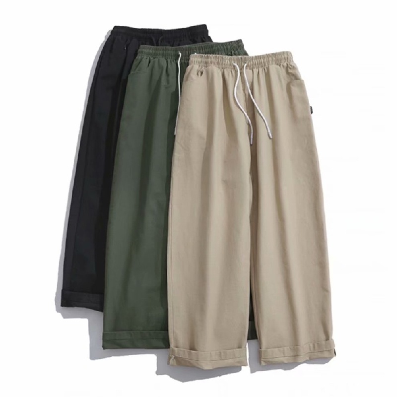 Quần ống rộng màu trơn phong cách Anh size S-3XL dành cho nam