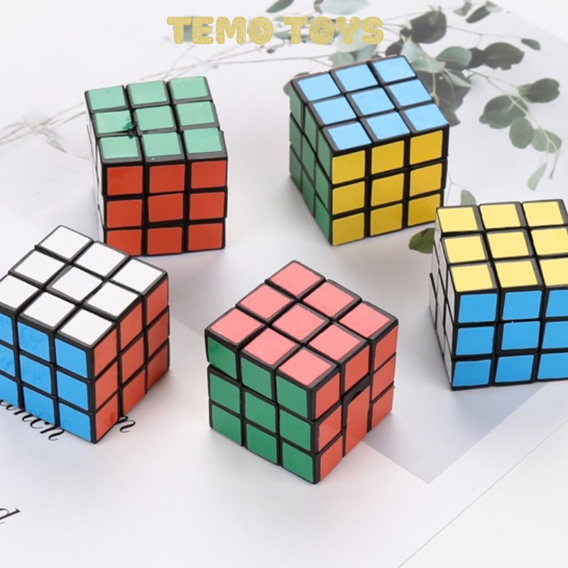 Rubic 3x3 Giá Rẻ 3 Tầng Khối Lập Phương Ma Thuật - Cục Rubik Đồ choei trẻ em Phát triển trí thông minh Temo Toys