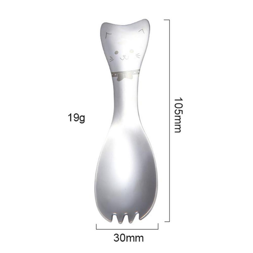 HARRIETT Bộ Muỗng Cà Phê &amp; Nĩa Mini Hình Hoạt Hình Cho Trẻ Em