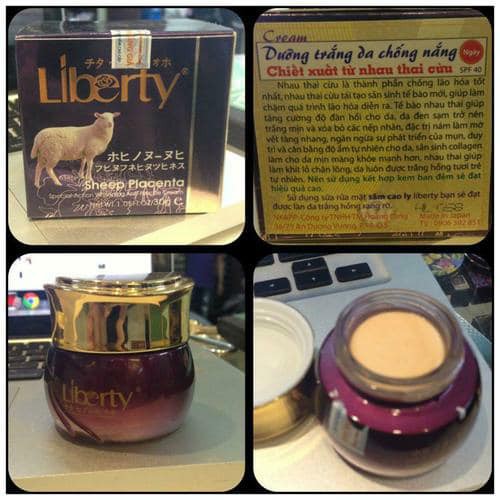 Kem dưỡng trắng da Liberty Nhau Thai Cừu Nhật Bản