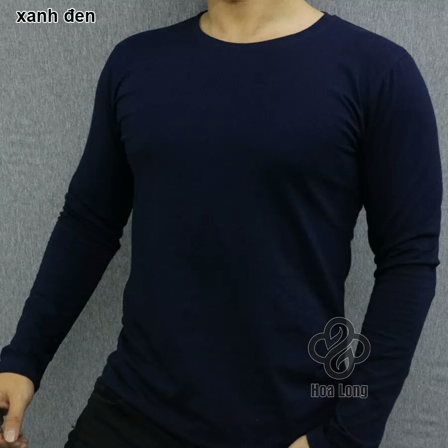 Áo Thun Dài Tay Cổ Tròn Nam chất thun cotton đẹp dáng ôm nhẹ vải dày dặn cho nam KJ | BigBuy360 - bigbuy360.vn