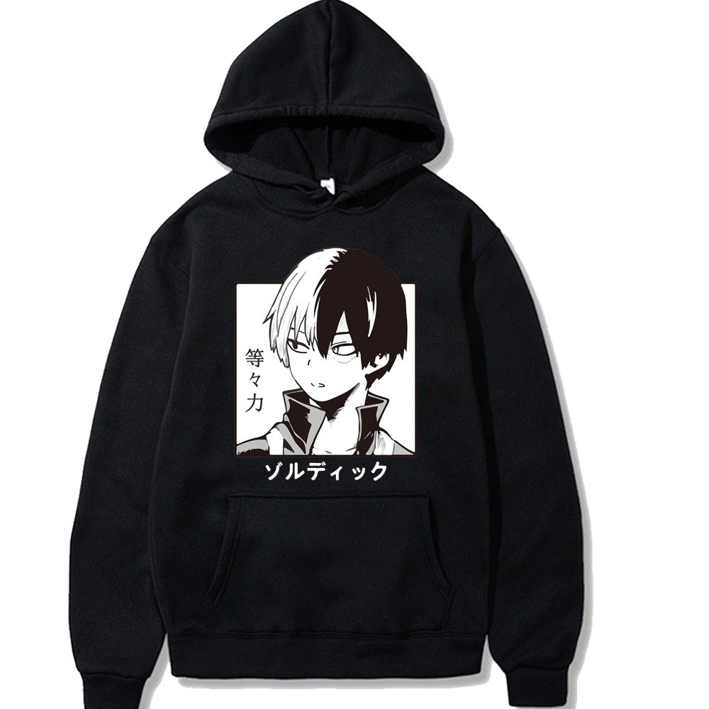 ❤HOT😒💥 Áo Hoodie Anime Shoto Todoroki Itachi Nỉ Bông có mũ form rộng tay dài dày dặn ấm áp cặp đôi nam nữ unisex Aomivn