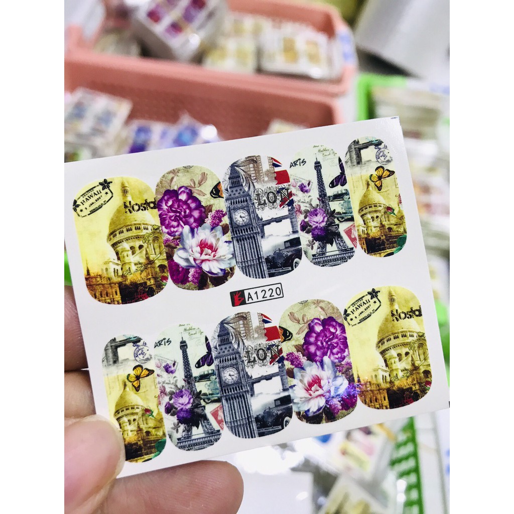 Stick nước tháp Afen dán móng, stick 3D Thiên Di Nail