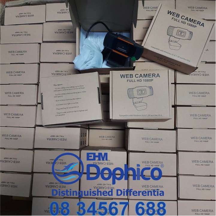 Webcam HD 1080P và 720P – Tích hợp Mic và đèn Led hỗ trợ học trực tuyến – Hình siêu nét – Âm thanh chuẩn thực – BH 1 năm