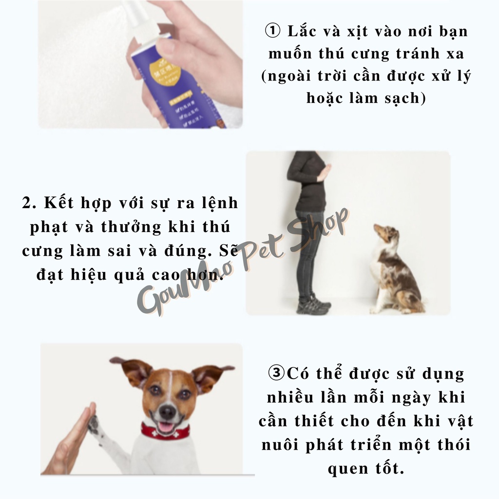 Chai xịt huấn luyện giúp chó mèo tránh xa khu vực không nên tới , Bình xịt khu vực hạn chế Daoliqi 120ml