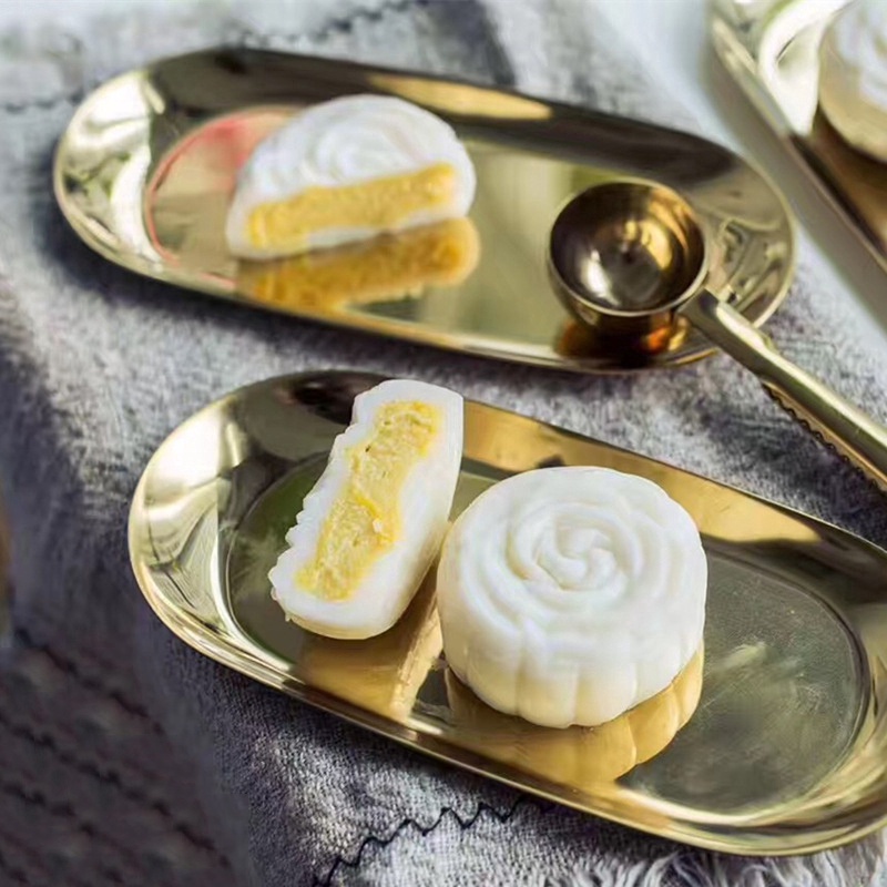 Khay kim loại đựng đồ trang sức mỹ phẩm nến thơm, Phụ kiện nến thơm, Decor nhà cửa