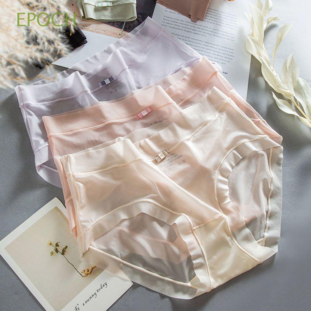 Epoch Quần Lót Không Đường May Chất Liệu Lụa Lạnh Trong Suốt Dành Cho Nữ