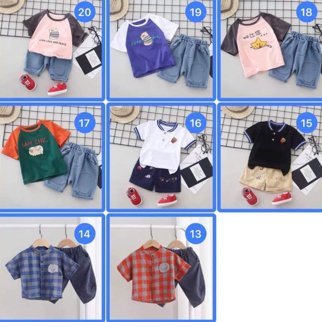 Set đồ và giày anh thu vo