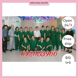 Đồng phục spa màu xanh két