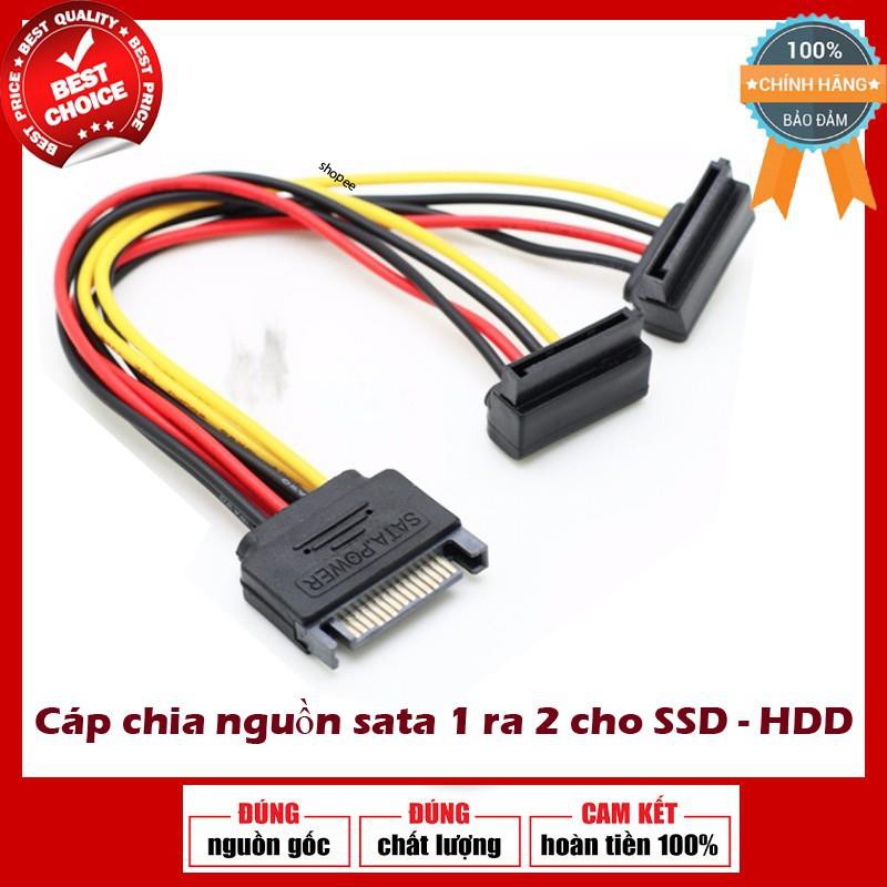 Cáp chia nguồn sata 1 ra 2 cho HDD và SSD