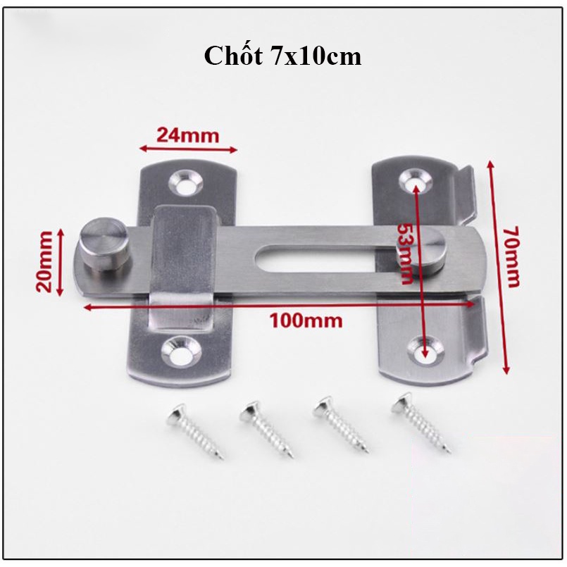 Chốt Khóa Cài Cửa KUNBE Bằng Thép Không Gỉ Nhiều Kích Thước