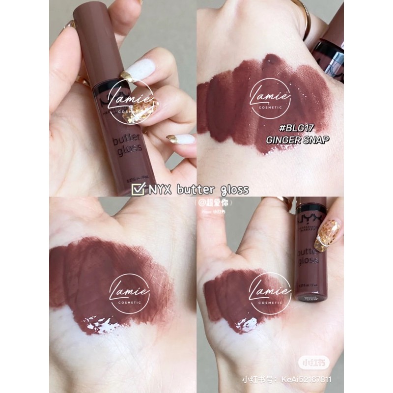 Son Nyx Butter Gloss Ginger Snap, Pralline 16, 17, Brownie Dip | BigBuy360 - bigbuy360.vn