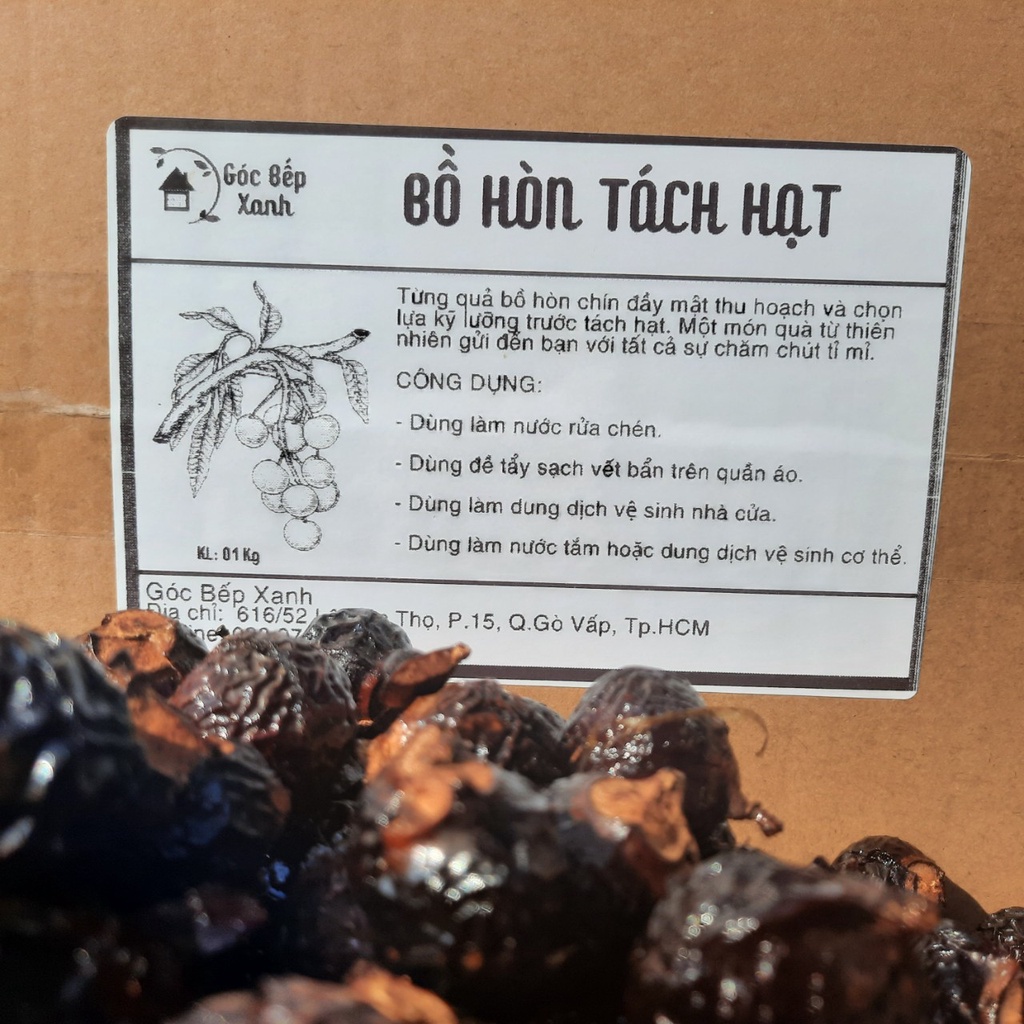 Bồ hòn thiên nhiên loại già chín rụng 02 kg đã tách hạt dẻo, nhiều mật - Combo trọn bộ siêu tiết kiệm tự làm Enzym