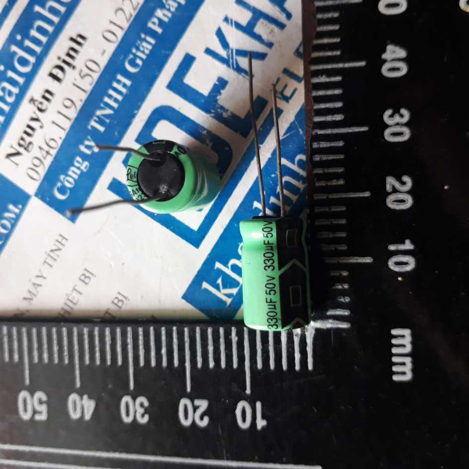 gói 20 con TỤ HÓA, TỤ PHÂN CỰC 330UF 50V 10*17MM kde2904