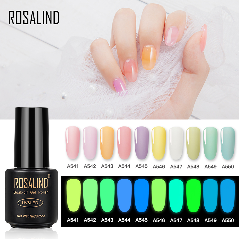 (Hàng Mới Về) Gel Sơn Móng Tay Rosalind Dạ Quang 7ml