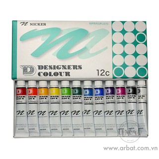 [ARBAT] Màu Nicker Designer Gouache - Set 12-18 màu (Studio Ghibli dùng)