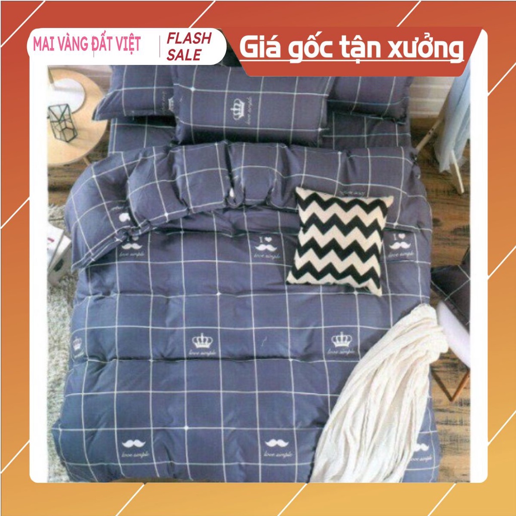 Bộ ga gối poly 1MX2M,1M2X2M kẻ râu