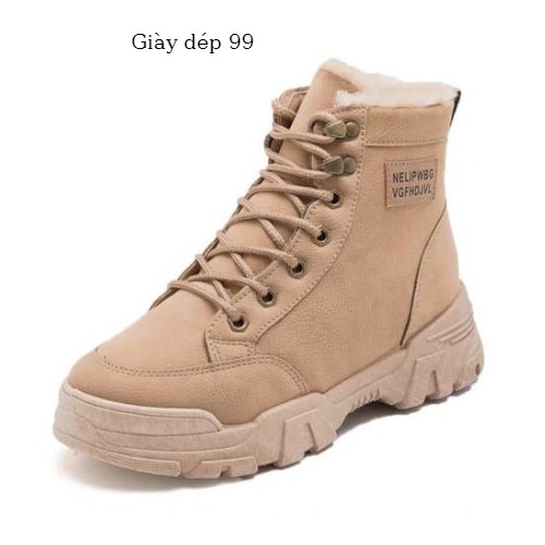 Boot nữ - giầy bốt nữ cao cổ phong cách hàn quốc lót nỉ bên trong hàng quảng châu cao cấp hot trend năm 2021 | BigBuy360 - bigbuy360.vn