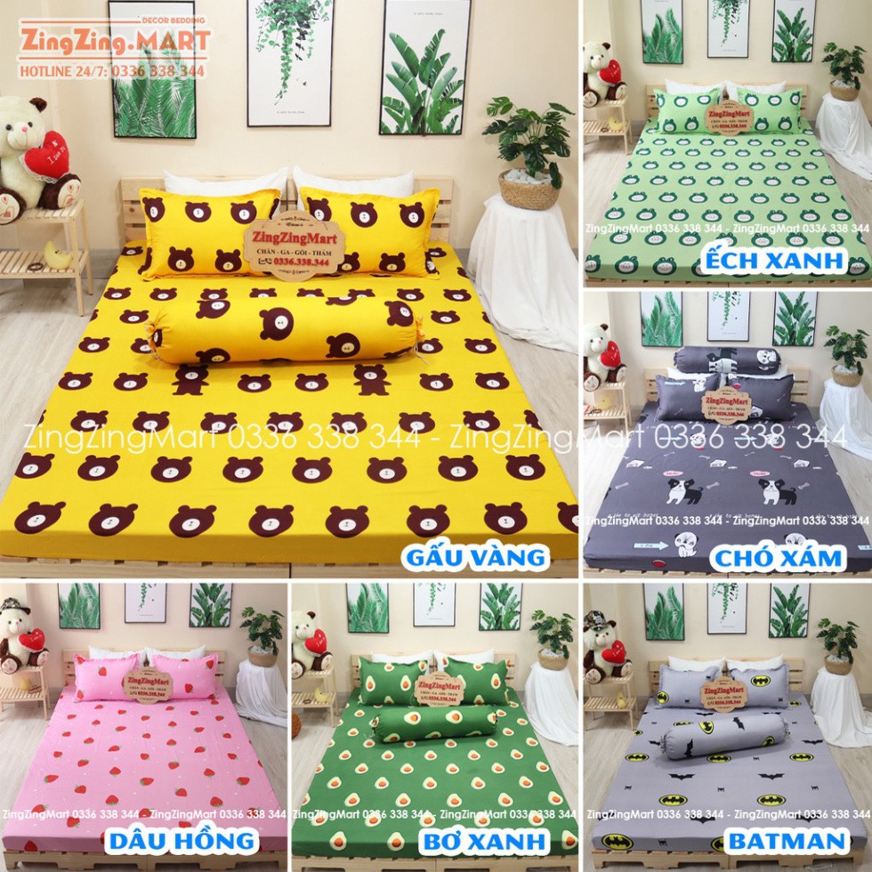 Ga Trải Giường Poly Cotton M6/M8 Nhiều Mẫu Tùy Chọn (Khách chọn mẫu để lại ghi chú or chát vs shop nhé) ngoclan