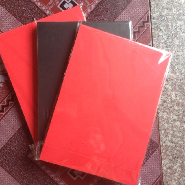 01 tập bìa màu đặc biệt 100 tờ 160gsm đen - đỏ