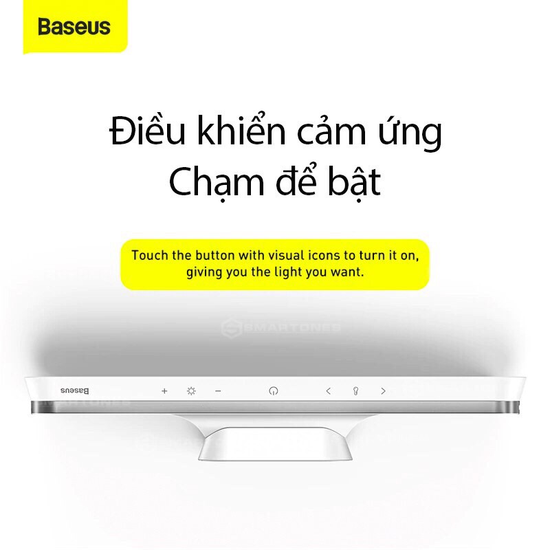 Đèn bàn Baseus hay đèn để bàn từ tính tích pin 1800mAh, 3000K - 5000K, Đế treo hít nam châm, 24h sử dụng