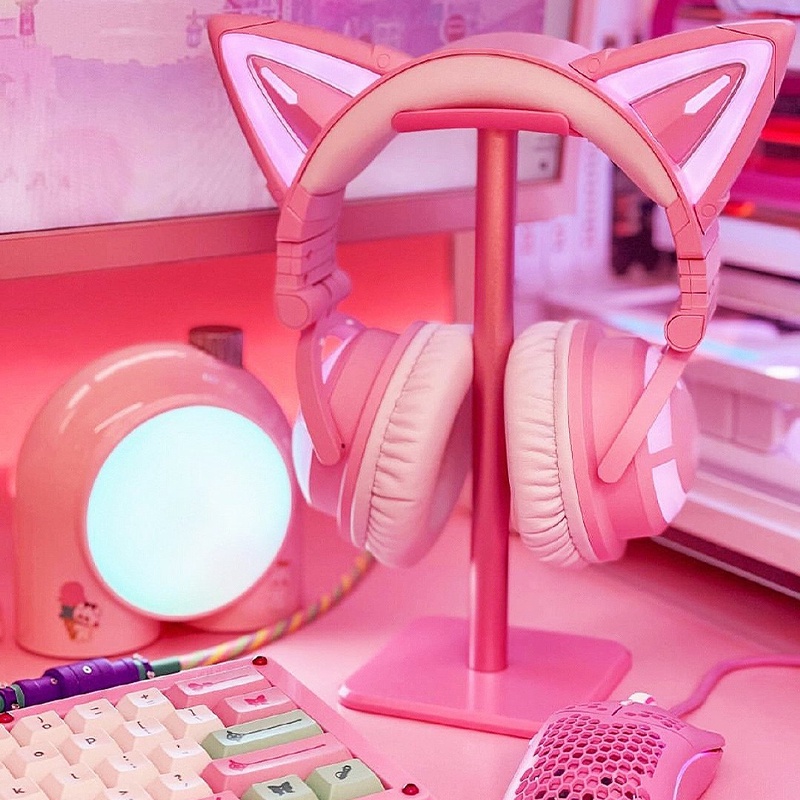 Tai nghe tai mèo Demon Dance YOWU cat ear headphone phiên bản Cat's Claw Powder