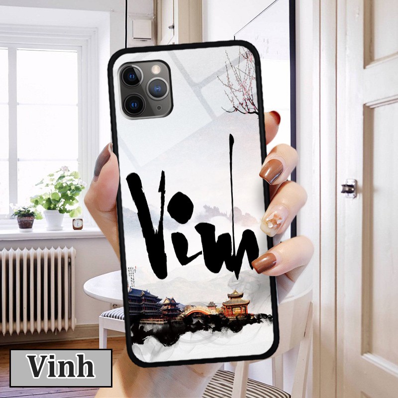 [Mã ELORDER5 giảm 10K đơn 20K] Ốp lưng kính 3D iPhone 11 Pro - chữ thư pháp ý nghĩa