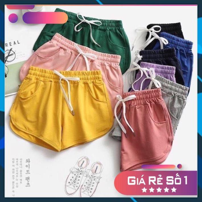 ⚡️ Quần short, quần đùi nữ vải thun da cá cạp cao dây rút, freesize 40-57kg rất đẹp và thoải mái | BigBuy360 - bigbuy360.vn
