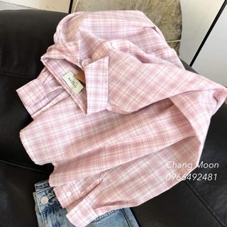 Áo sơ mi kẻ sọc dáng oversize ảnh thật( hàng có sẵn)