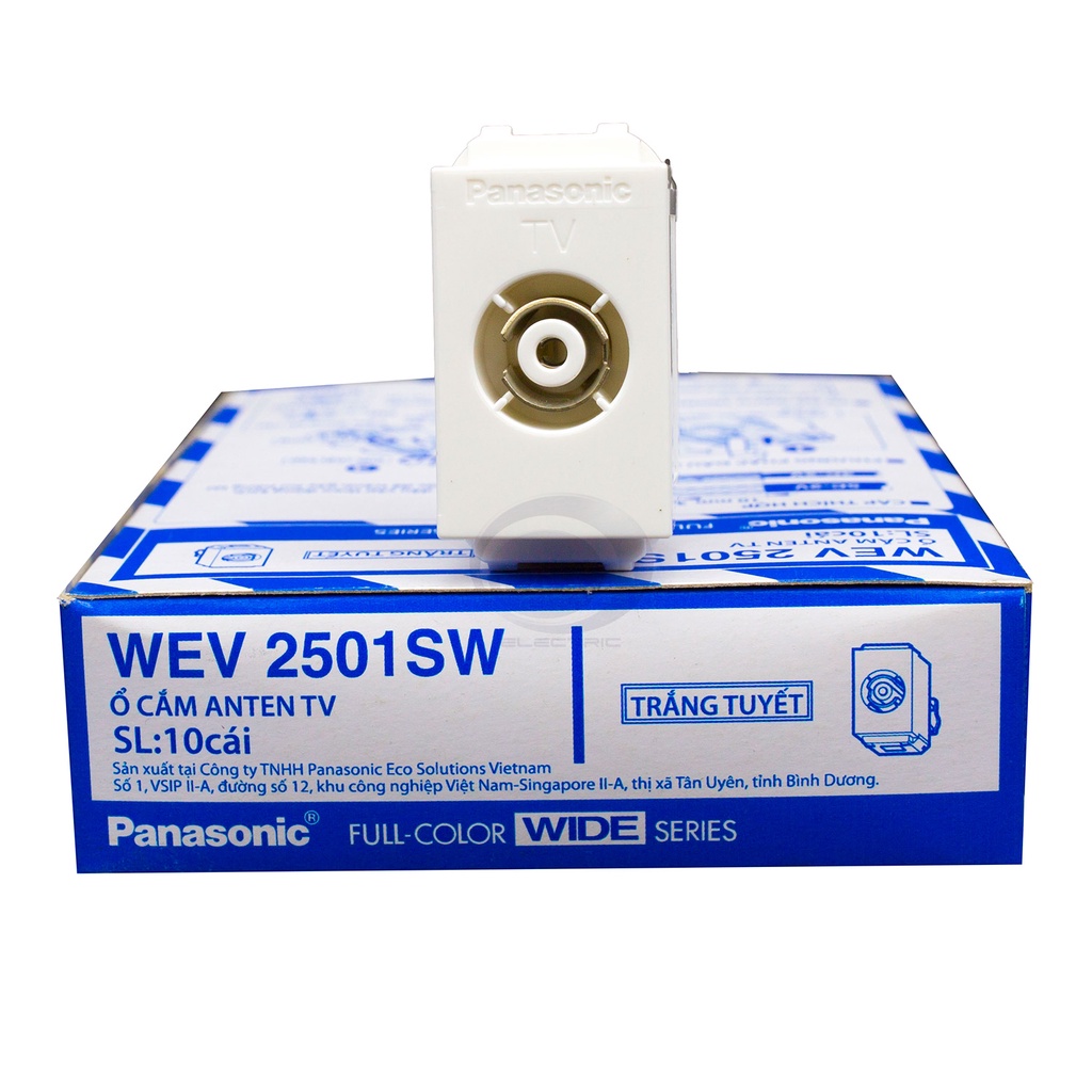 PANASONIC Ổ Cắm Anten Tivi WEV2501SW WIDE - Hàng Chất Lượng - BH 12 Tháng