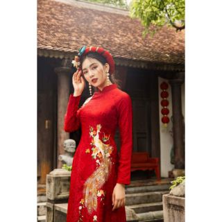 Áo dài gấm 2tà