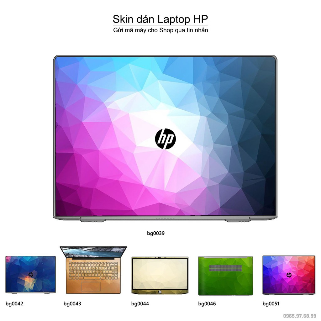 Skin dán Laptop HP in hình Vân kim cương _nhiều mẫu 2 (inbox mã máy cho Shop)