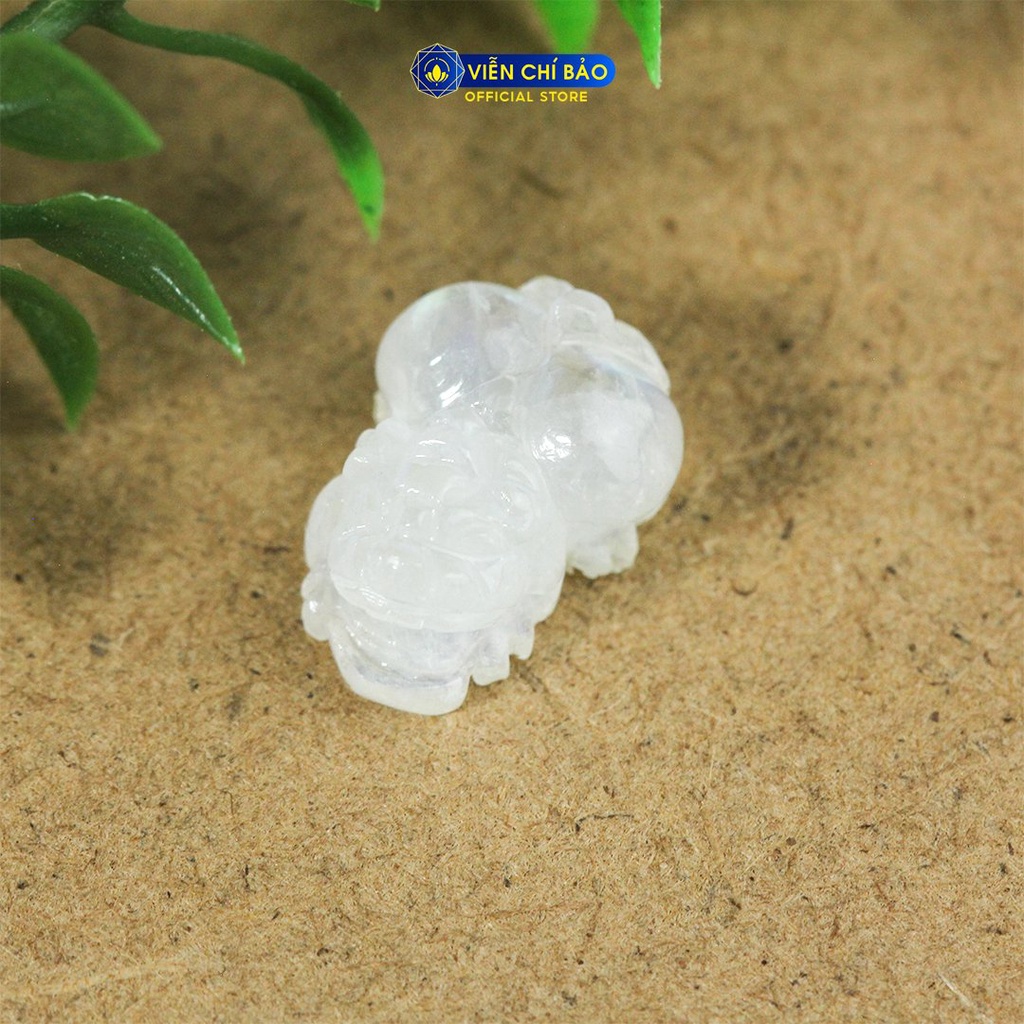 Mặt phong thuỷ tỳ hưu đá mặt trăng tự nhiên thời trang phụ kiện trang sức Viễn Chí Bảo M600049