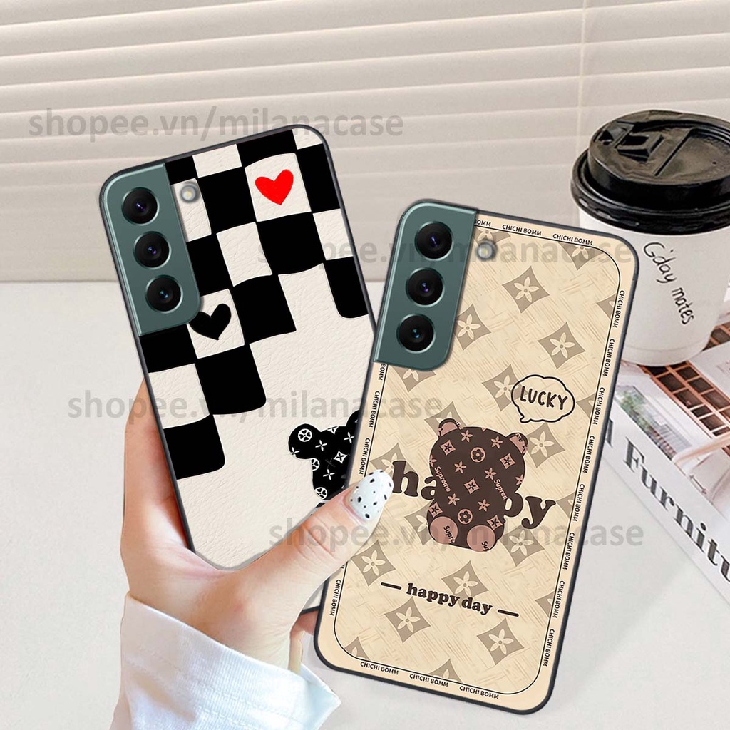 Ốp Samsung S22 / S22 Plus / S22 Ultra / S22+ gấu be@rBrick gấu Teddy Kaws siêu đẹp, phong cách, cá tính