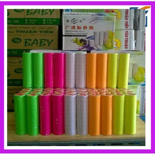 [Giá Kho]-10 Cuộn Giấy Bấm Gía Màu Saiko-Giấy Dán Gía Tiền