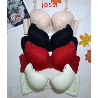 Áo lót Jossi 047 ren mút mỏng cúp nguyên, 3 móc, túi độn (bỏ được miếng mút độn khi cần nâng ngực)